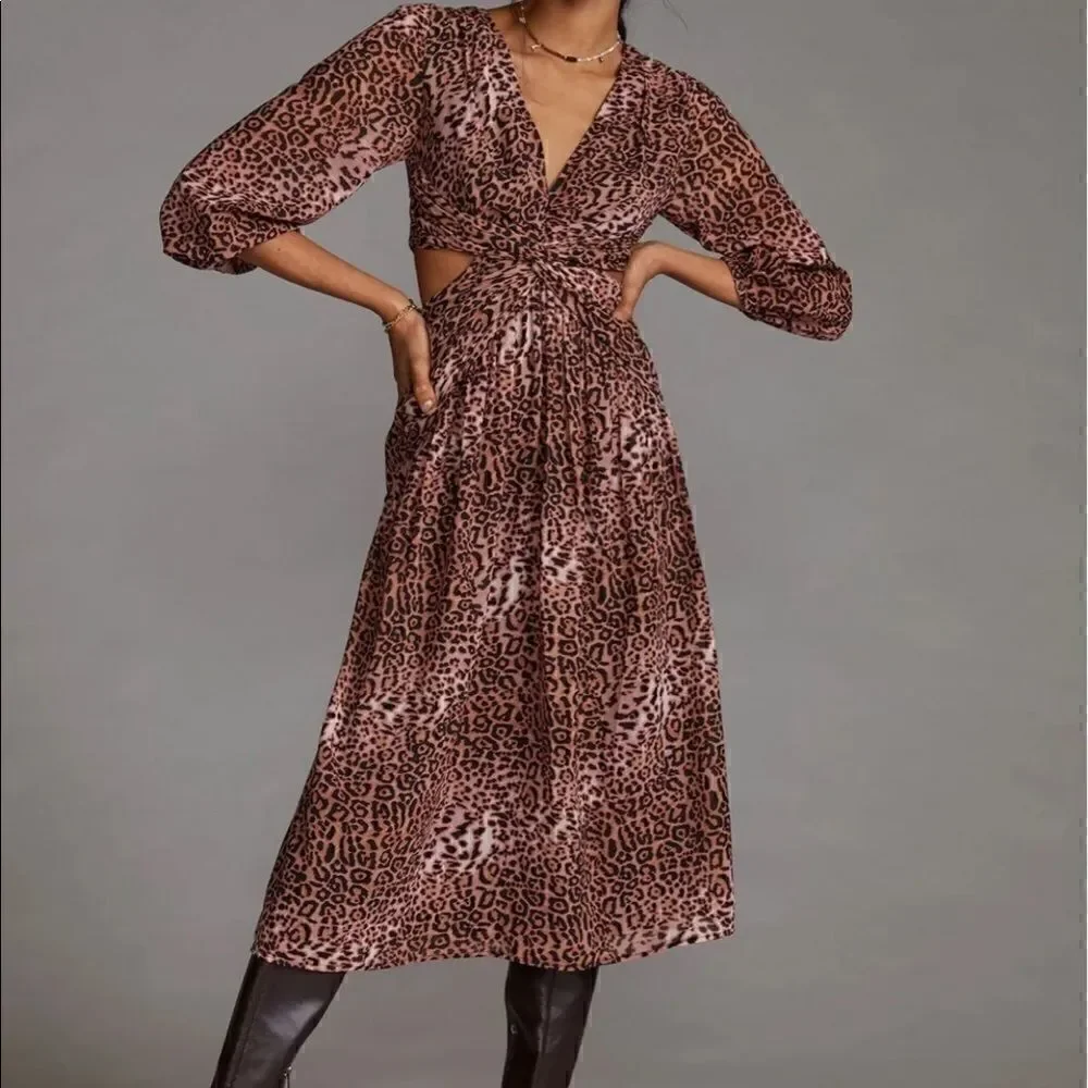 Ranna Gill leopard cut out dress - Picture 1 of 7
